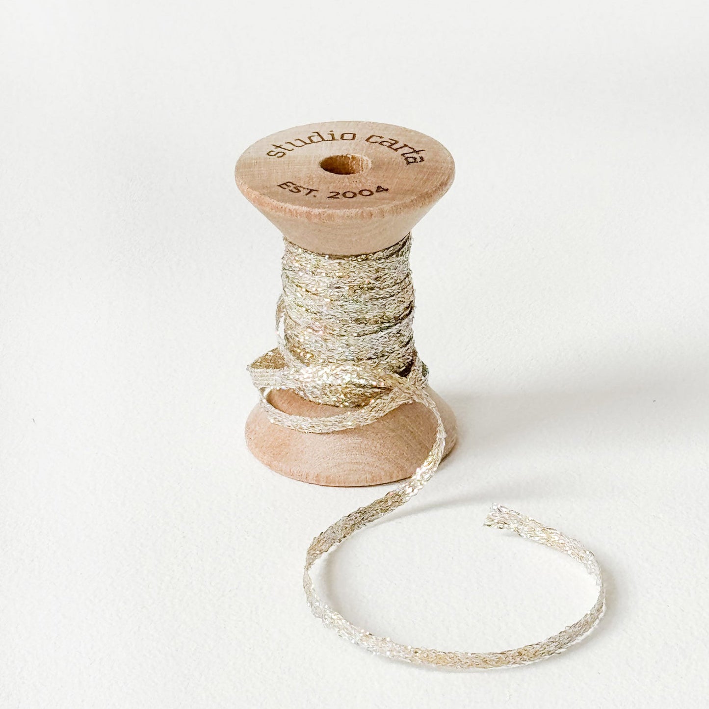 Metallic Braided ribbon 1/8" width. Size 1/8” width | 4 millimiters.ame` metallic ribbon, 100% polyester. Made in Italy, designed, packaged and distributed in USA Studio Carta