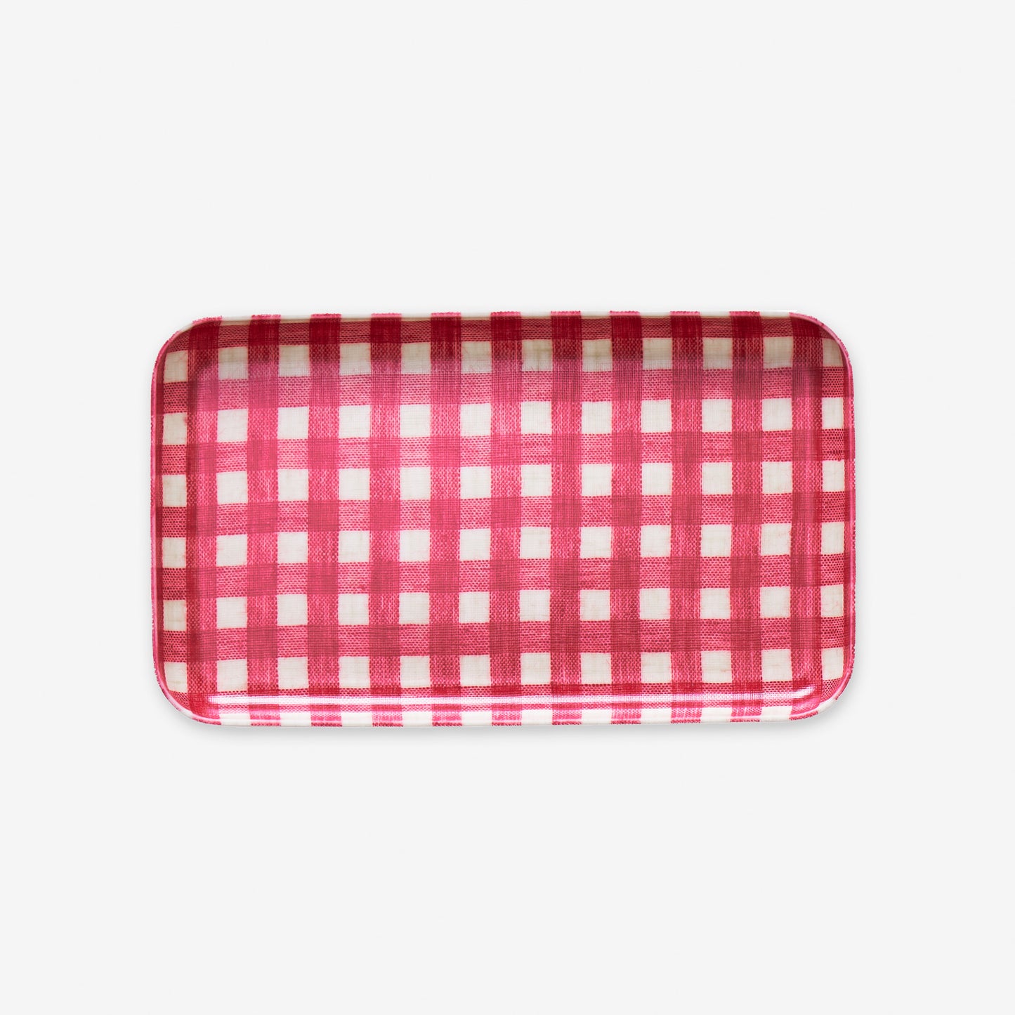 SMALL GINGHAM LINEN TRAY | TWO COLORS