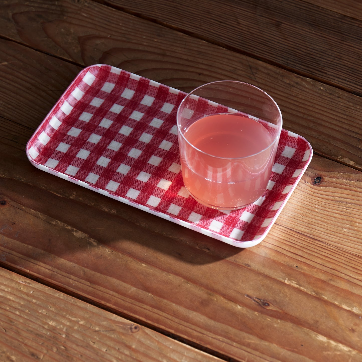 SMALL GINGHAM LINEN TRAY | TWO COLORS