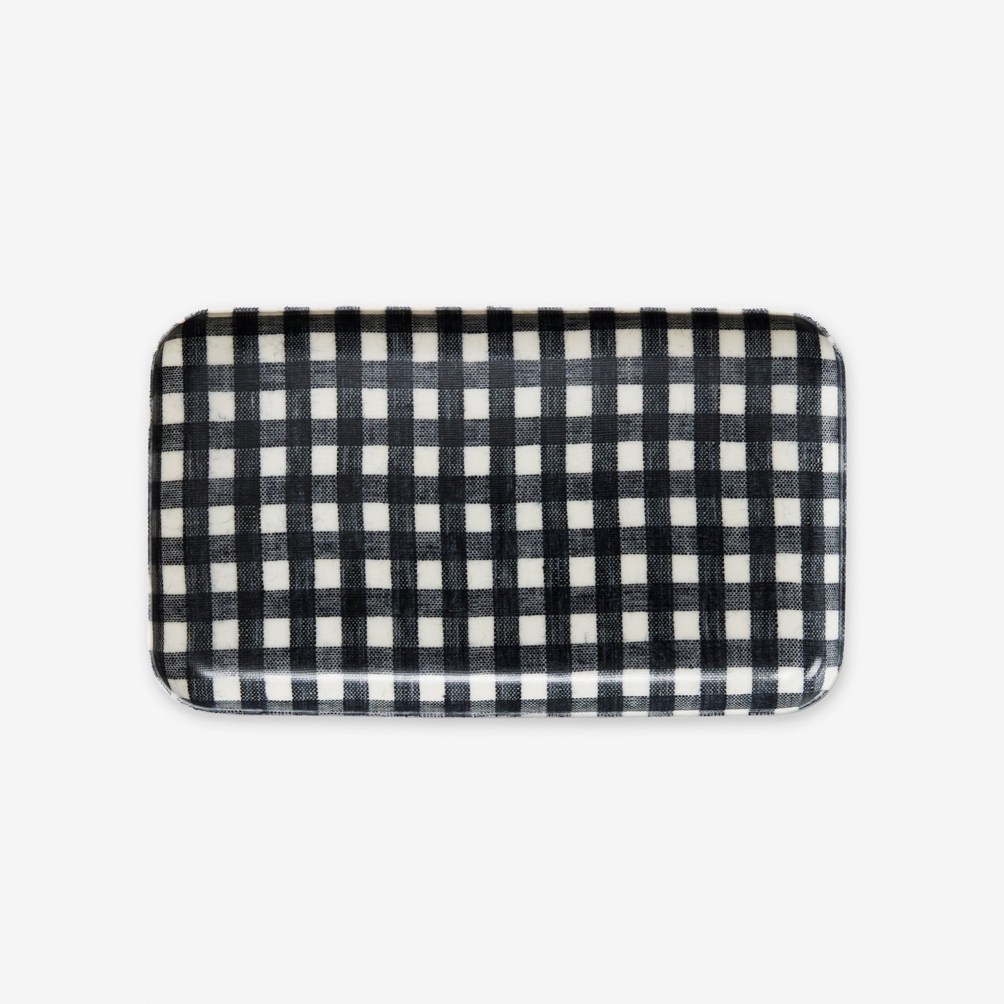 SMALL GINGHAM LINEN TRAY | TWO COLORS