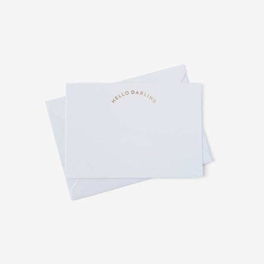 HELLO DARLING NOTECARDS + GOLD SEALS | SET OF SIX