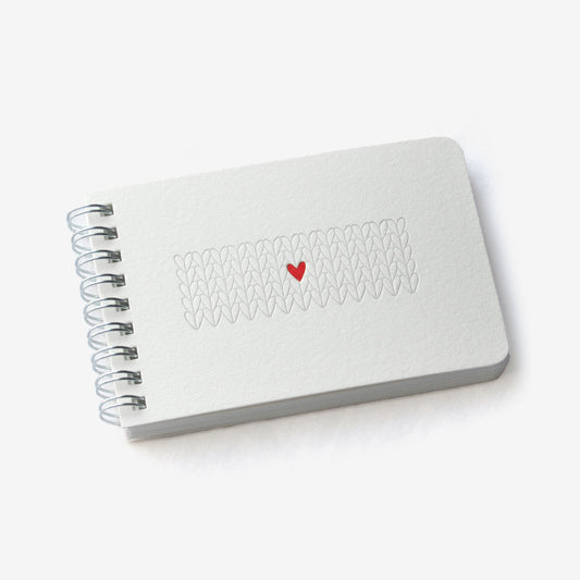 KNITTED HEART MINI NOTEBOOK