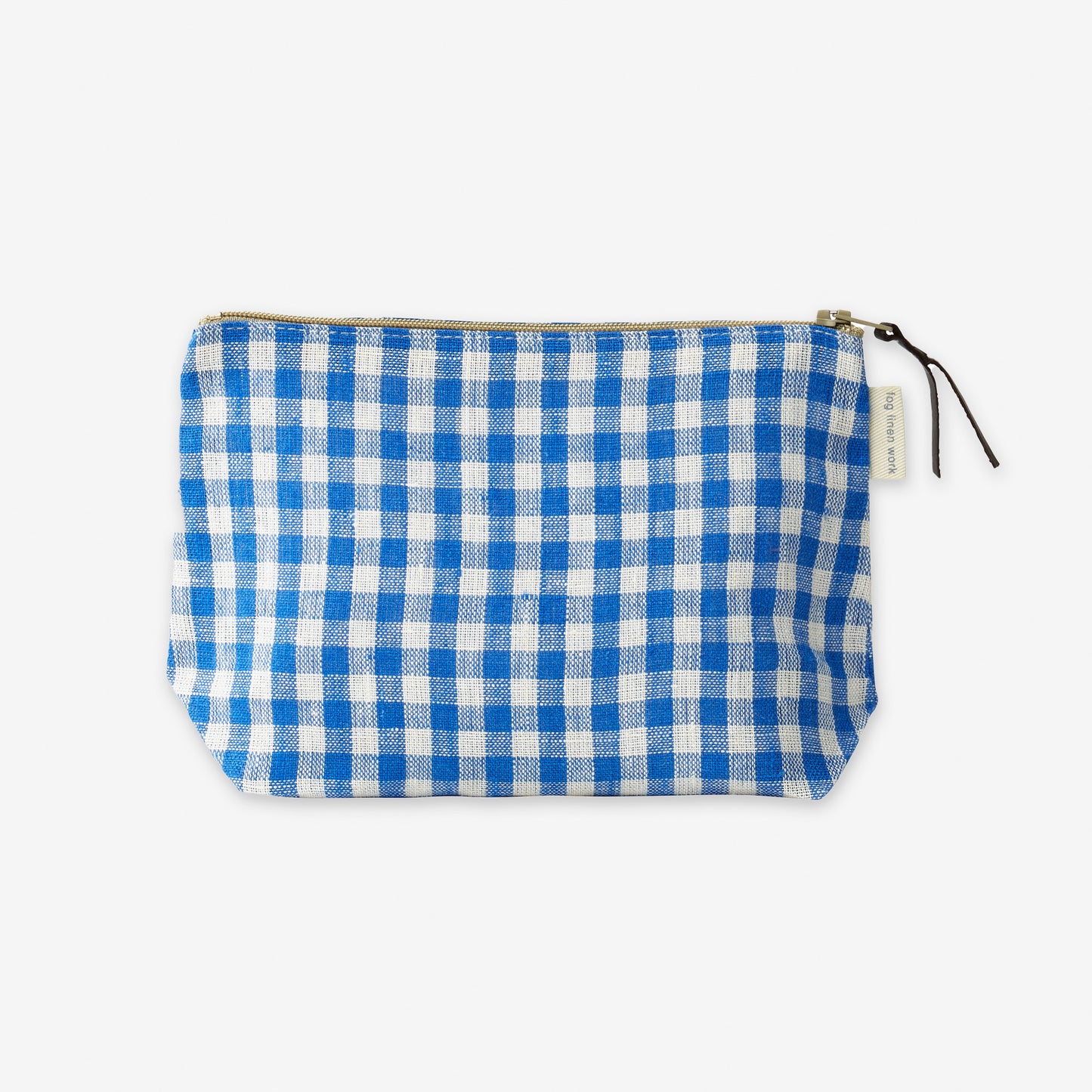 LINEN ZIP POUCH | GINGHAM | TWO COLORS