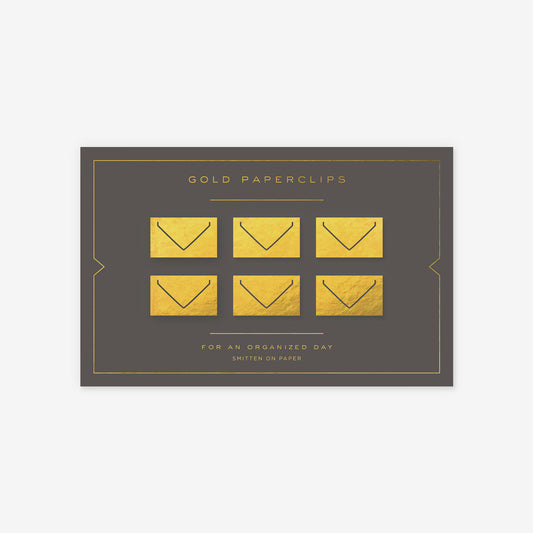 MATTE GOLD METAL PAPERCLIPS | ENVELOPE