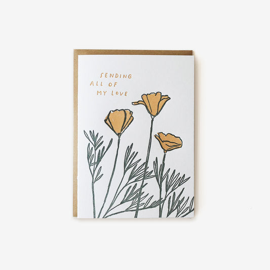 INDIVIDUAL GREETING CARD |  SENDING ALL OF MY LOVE