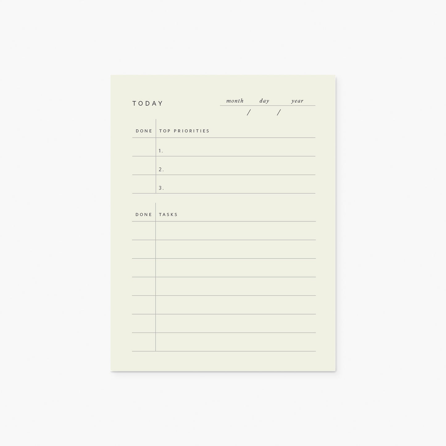 "TO DO TODAY" BLOCK NOTEPAD