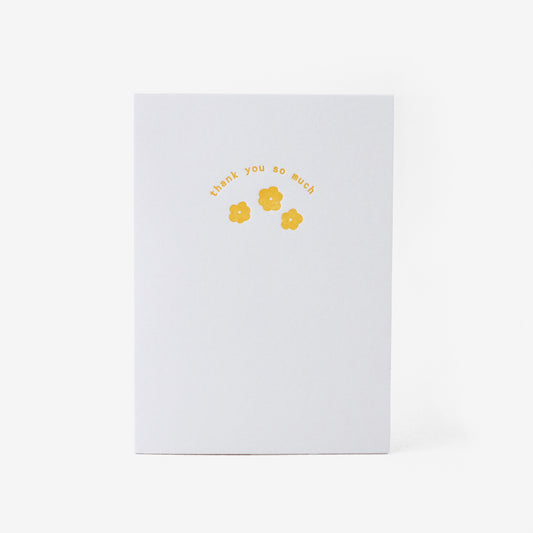 BUTTER YELLOW FLORAL THANK YOU NOTES | SET OF SIX