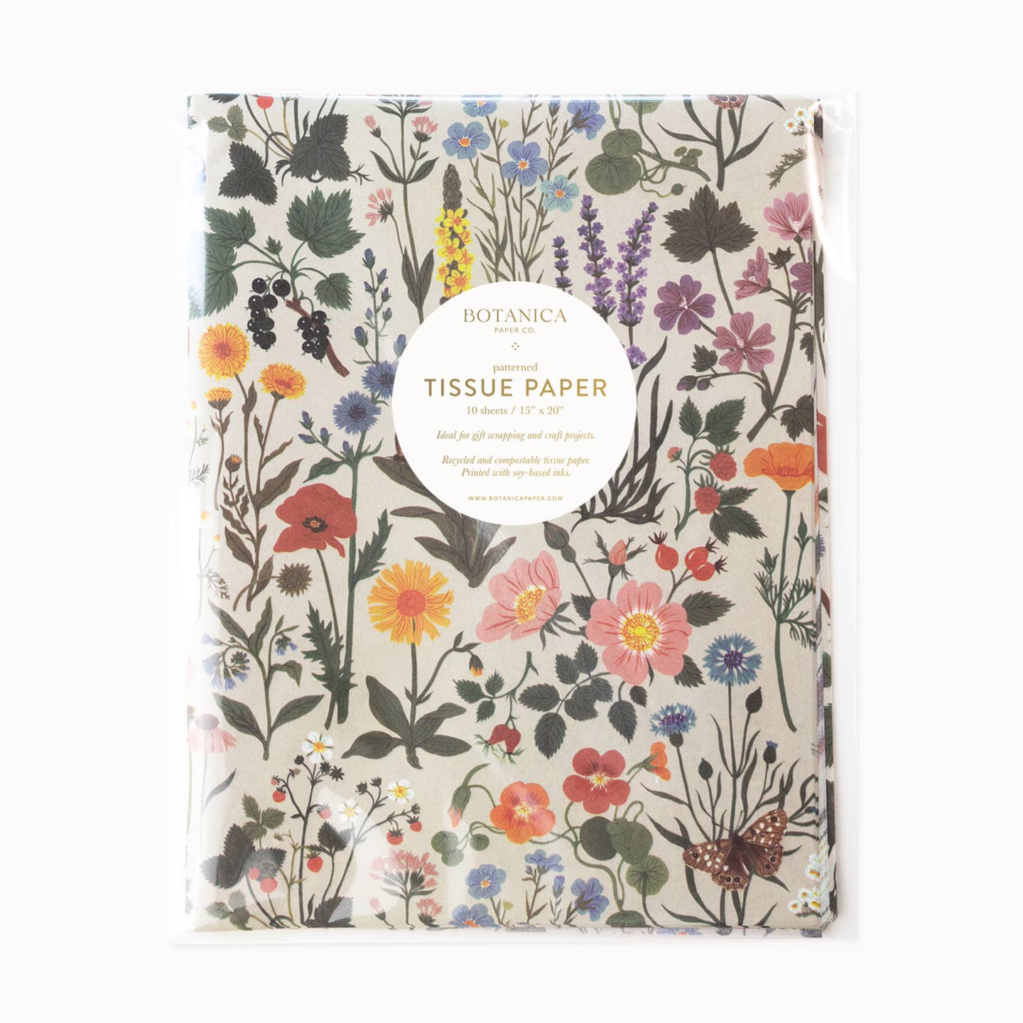 BOTANICAL TISSUE SHEETS | FOUR PATTERNS