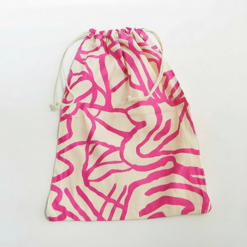 REUSABLE CINCH BAG | SILKSCREENED