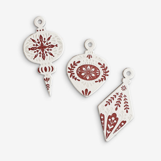 HOLIDAY LETTERPRESS ORNAMENTS | SET OF THREE