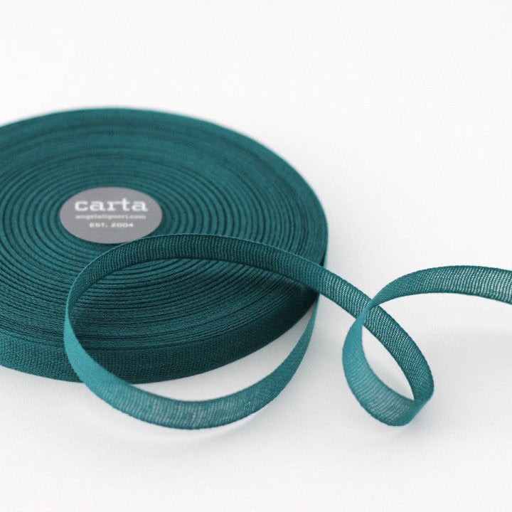 Loose weave cotton ribbon.Ribbon size: 1/2" width = 15 mm. 48 colors, curated by Angela Liguori for Studio Carta.100% cotton fiber  Made in Italy, designed, packaged and distributed in USA..