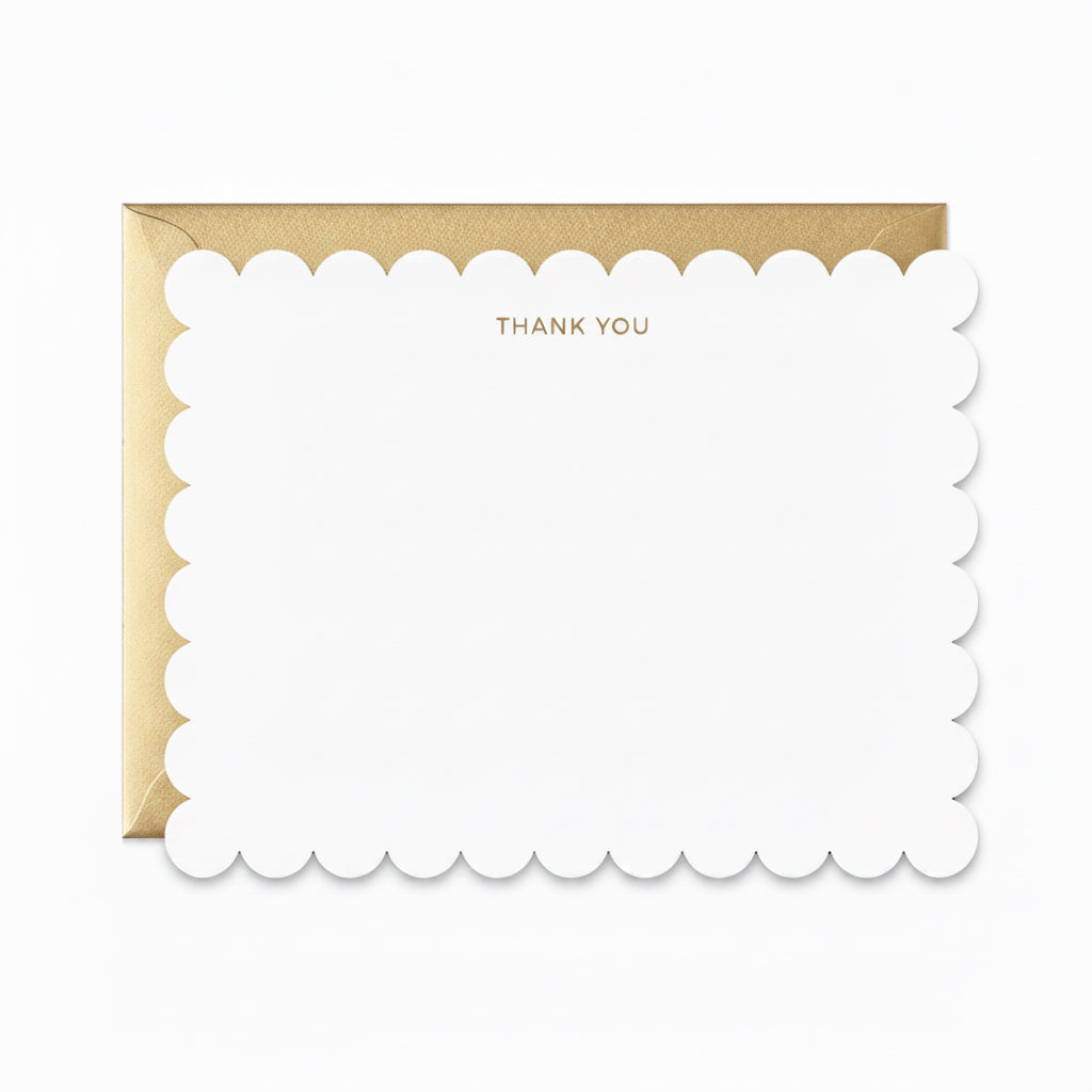 SCALLOPED THANK YOU NOTESET