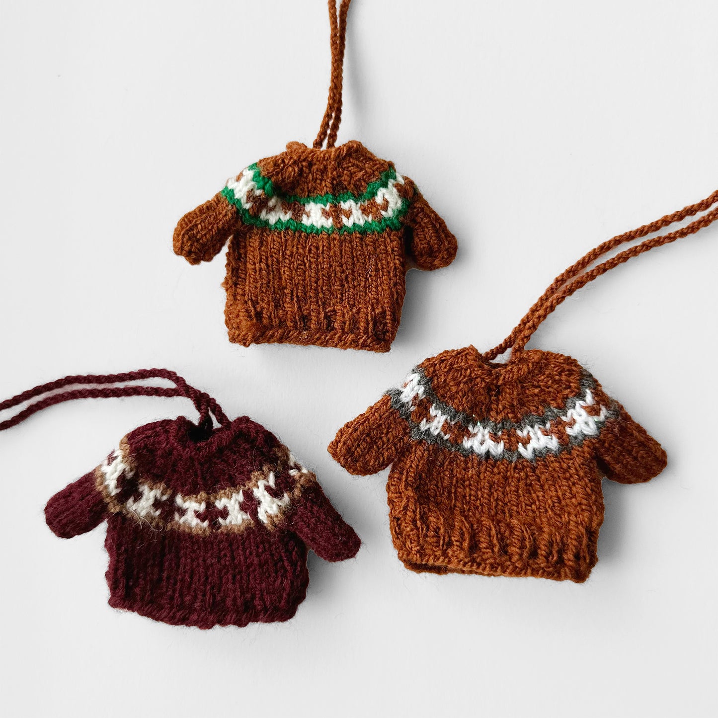 HANDKNIT ORNAMENT  | FAIR ISLE SWEATER